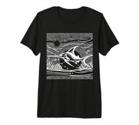Swordfish Line Art Aquarianer Premium T-Shirt