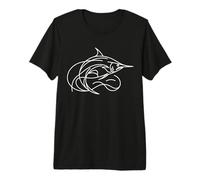 Swordfish Line Art Aquarianer Premium T-Shirt