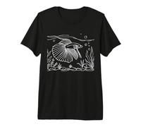 Swordfish Line Art Aquarianer Premium T-Shirt