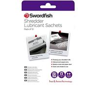 Swordfish Shredder Oil Lubrication Sachets - Suitable for All Paper Shredders (Pack of 12) ref 40015 (2)