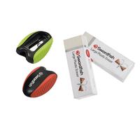 Swordfish ‘Soft Grip’ Pencil Sharpener + Large Eraser [Pack of 4] Assorted Colours [40179M]