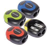 Swordfish ‘Twin Soft Grip’ Double-Hole Pencil Sharpener [Pack of 1] Assorted Colours [40289]