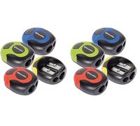 Swordfish ‘Twin Soft Grip’ Double-Hole Pencil Sharpener [Pack of 2] Assorted Colours [40289]