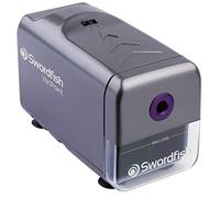 Swordfish ‘VariPoint’ Electric Pencil Sharpener with Replaceable Helical Blade and Pencil Point Options [40232], Grey