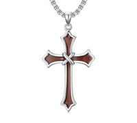Swordgod Celtic Cross Necklace for Men 925 Sterling Silver Celtic Cross Pendant Chain Religious Faith Jewelry Father's Day Birthday Christmas Gifts for Him