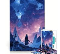 Swordsman Under A Starry Night Sky for Adults 1000 Piece Jigsaw Puzzle Pure Logic Toy Peaceful Time Sharp Cut Heartfelt Gift (50x75cm)