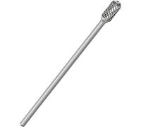 Sworker 1Pc Long Carbide Burr Set 1/4" Shank Total L 6.8" Die Grinder Bits Rotary Rasp Attachment Cut Port Grind Metal Cast Iron Steel Aluminum Cylinder Head Engine Intake Exhaust Manifold Tight Area