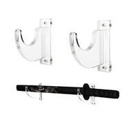 sworrds Wall Mount - Lightsaber Stand Wall Display - Acrylic Waall Mount Holder for swoord & Toy Guns | Clear Transparent Walls Rack Display for Lightsaber, Katana, Foam sworrds, Light Sabers