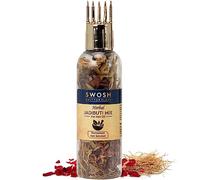 SWOSH Ayurvedic Herbs and Herbal Dry Jadibutti Mixture For Hair Oil Infusion 10 gram(0.35 oz) Bottle With Comb Applicator