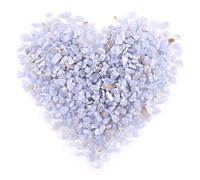 Swpeet 1 Pound Blue Chalcedony Small Tumbled Chips Stone Gemstone Crushed Pieces Irregular Shaped Stones Crystal Perfect for Jewelry Making Home Decoration
