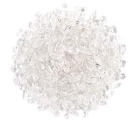 Swpeet 1 Pound White Crystal Small Ruby in Fuchsite Tumbled Chips Stone Crushed Pieces Irregular Shaped Stones 0.3-0.5 inch 1pound(About 460 Gram) (White Crystal)