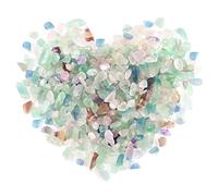 Swpeet 1 Pounds Ruby in Fuchsite Tumbled Chips Stone Crushed Pieces Irregular Shaped Stones 0.3-0.5 inch 1pound(About 455 Gram) (Green Prehnite)