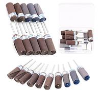 Swpeet 10 Pcs Sanding Drums Sleeves Kit, 180-2500 Grit Sandpaper Grinding Head Sandpaper Bar Stick, Abrasives Cartridge Rolls, Polishing Burr Stick Roller Sanding Tool, Woodworking Polishing Tool
