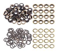 Swpeet 100Pcs - 50Sets 1/2" (12mm) Hole Bronze Grommets Thicken Metal Grommets Eyelets Grommet Kit, Metal Eyelets Kits Grommets Eyelets for Repairing Canvas, Leather, Curtains