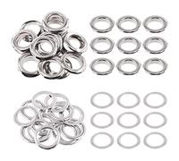 Swpeet 100Pcs - 50Sets 1" (25mm) Hole Metal Grommets Kit, Thicken Grommets & Eyelets for Canvas, Leather, Curtains