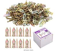 Swpeet 100Pcs Drywall Self-Drilling Anchors with Screws Kit, No Drill Or Holes in Wall Perfect for TV, Bike, Shelf Straps, Cabinet & Decoration Fixing Curtains, Calligraphy, Wall Cabinets