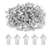 Swpeet 100Pcs M5 × 11mm Aluminum Core Rivets with Half Round Head Kit, New Drive Rivets Knock Type Expansion Aluminum Rivets Aluminum Core Rivets for Households Mechanical Devices