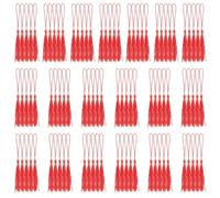 Swpeet 100Pcs Red 13cm/5 Inch Silky Handmade Soft Floss Small Craft Tassels Kit, Bookmark Tassels with Cord Loop Mini Tassels with Loops for Jewelry Making DIY Crafts Decoration