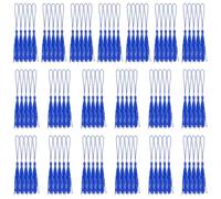 Swpeet 100Pcs Royal Blue 13cm/5 Inch Silky Handmade Soft Floss Small Craft Tassels Kit, Bookmark Tassels with Cord Loop Mini Tassels with Loops for Jewelry Making DIY Crafts Decoration