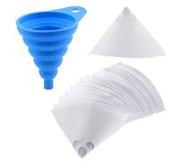 Swpeet 101Pcs Paint Filter Paint Cones Assortment Kit and 1 Pcs Silicone Funnel with Hook, 100 Micron Paint Filter with Fine Nylon Mesh for Automotive, Spray Guns, House, Arts & Crafts