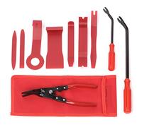 Swpeet 10Pcs 10 Auto Trim Removal Tool Kit with Fastener Remover Assortment Kit, No-Scratch Pry Tool Interior Door Panel Clip Fastener Removal for Car Vehicle Dash Audio Installer