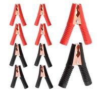 Swpeet 10Pcs 100A Car Battery Test Alligator Clamps Clips, Electrical Durable Heavy Duty Alligator Clamps for Loaded Truck Car Battery Electric Test Clips Lead Probe Alligator Clamps