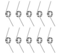 Swpeet 10Pcs 120 Degree Stainless Steel Torsional Springs 2.5mm Wire Diameter 20mm Outside Diameter, 50mm Tiny Torsional Spring Mechanical Small Torsion Spring for Home Repair Woodworking DIY Project