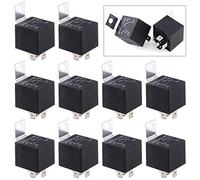Swpeet 10Pcs 12V 30/40 Amp 5-Pin SPDT Electrical Relays Kit Perfect for Automotive Setups, Car Sound Systems and Security Systems
