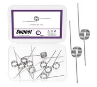 Swpeet 10Pcs 180 Degree Stainless Steel Torsional Springs 1.5mm Wire Diameter 15mm Outside Diameter, 50mm Tiny Torsional Spring Mechanical Small Torsion Spring for Home Repair Woodworking DIY Project