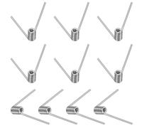 Swpeet 10Pcs 45 Degree Stainless Steel Torsional Springs 1.5mm Wire Diameter 6mm Outside Diameter, 30mm Tiny Torsional Spring Mechanical Small Torsion Spring for Home Repair Woodworking DIY Project