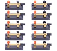 Swpeet 10Pcs Single Pole Single Throw Switch Kit, Perfect for Physics Laboratory, School Electronic Experimenting, Great for Demos Teaching Basic Principles of Electricity & How a Simple Circuit Works