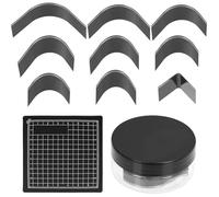 Swpeet 11Pcs 10 Sizes High Carbon Steel Leather Corner Punch with Rubber Ruler Mat Assortment Kit, Leather Corner Cutter End Punch, Leather Corner Edge Trimmer for Wallet Belt DIY Craft