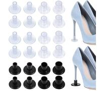 Swpeet 12 Pairs 3 Colors 4 Sizes Big Circle High Heel Protector Caps Kit, High Heel Protectors, Noise-Reducing Heels Tip Cover, Anti-Slip Heels Stoppers Repair Caps Replacement for Stilettos, Pumps