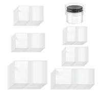 Swpeet 1200Pcs 6 Sizes 1.37" 1.5" 1.8" 1.9" 2.2" 2.4" Clear PVC Heat Shrink Wrap Bottle Shrink Bands Assortment Kit, Perforated Bottle Shrink Bands Perfect for Bottles, Jars, Cans and Tin Lip Gloss