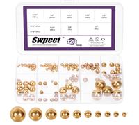 Swpeet 120Pcs 10 Size 1/2" 3/8" 5/16" 9/32" 1/4" 7/32" 3/16" 5/32" 1/8" 3/32" Imperial Steel Loose Bicycle Bearing Steel Ball Precision Balls Assortment Kit for Bicycles Casters