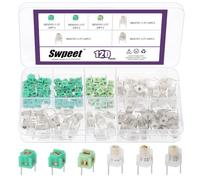 Swpeet 120Pcs 6 Values MD0707/MD0505 1.5T/ 2.5T/ 3.5T Molded Inductance Assortment Kit, Adjustable Inductance Hollow Coil Inductance for Reliable Electronic Component