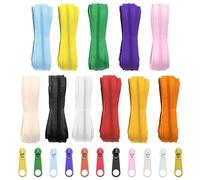 Swpeet 121Pcs Set - 33 Yards 11 Color #3 Nylon Coil Zipper with 110 Zipper Sliders Heads for DIY Sewing Crafts Supplies, 3 Yard a Roll