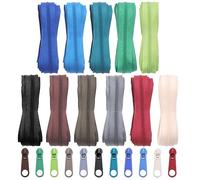 Swpeet 121Pcs Set-33 Yards 11 Colors #3 Nylon Coil Zipper & Slider Kit for DIY Sewing Crafts, 3 Yards a Roll
