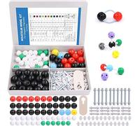 Swpeet 122 Pcs Organic Chemistry Molecular Model Student Age 9+ and Teacher Kit, Molecular Model Set for Inorganic & Organic Chemistry - 59 Atoms & 62 Links & 1 Short Link Remover Tool