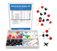 Swpeet 125 Pcs Molecular Model Kit for Inorganic & Organic Molecular Model Teacher Kit - 54 Atoms & 70 Links & 1 Short Link Remover Tool - Science Toys