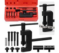 Swpeet 13Pcs Motorcycle Chain Breaker with Carrying Case Assortment Kit, Chain Cutter and Riveter Chain Removal Tool Chain for Motorcycle, Bike, ATV