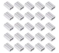 Swpeet 150Pcs 1/8" - 3mm Aluminum Crimping Loop Sleeve for Wire Rope and Cable or Anything Else Require Strong Cable