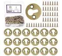Swpeet 150Pcs 25MM/ 1Inch Bronze Carbon Steel Mortise Type Keyhole Hangers with Screws Kit, Keyhole Hanging Plate Picture Hanger for Picture Frame, Key, Photo, Mirror
