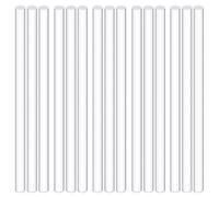 Swpeet 15Pcs Diamete 8mm Length 300mm White Acrylic Dowel Rods Assortment Kit, Clear Acrylic Round Solid Bar DIY Model Material Acrylic Round Stick for Model Making DIY Crafts