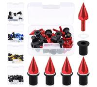 Swpeet 15Pcs Windshield Screws Aluminum Spike Motorcycle Windscreen Bolts Kit, Motorcycle Spike Bolt Screw Short Impaler Compatible with Most Motorcycle Modification Accessorie (Red)