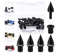 Swpeet 15Pcs Windshield Screws Aluminum Spike Motorcycle Windscreen Bolts Kit, Motorcycle Spike Bolt Screw Short Impaler Compatible with Most Motorcycle Modification Accessorie (Black)