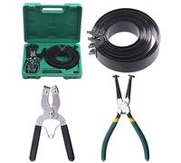Swpeet 17pcs Adjustable Piston Installation Pliers Black Green Car Ring Compressor 2.4-5.7 Inch with Carry Box