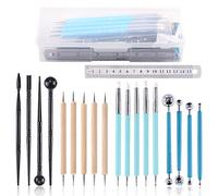Swpeet 19Pcs Modeling Clay Sculpting Tools Kits, Ball Stylus Tool, Pottery Tools, Plastic Clay Tools, Sculpting Kit for Making Modeling Clay Cake Fondant Decoration, Clay, Ceramics