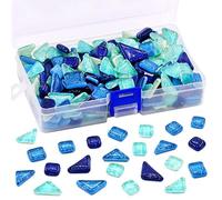 Swpeet 1Ib Glass Mosaic Tiles Pieces Stained Glass for Crafts, Mixed Colors and Patterns (Mosaic Tiles E)