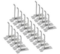 Swpeet 20Pcs 4 Inch Heavy Duty Slatwall Hooks Assortment Kit, Slatwall Accessories Slatwall Panel Hooks Garage Organization Slat Wall Hooks Pegboard Gridwall Hook Display Hook for Retail Silver